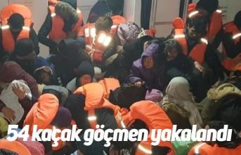 54 kaçak göçmen yakalandı