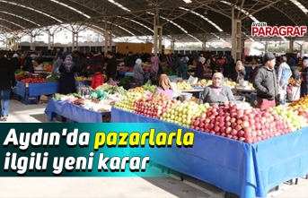 Aydın'da pazarlarla ilgili yeni karar