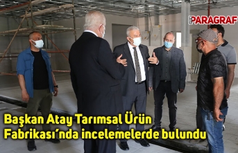 Başkan Atay Tarımsal Ürün Fabrikası’nda incelemelerde bulundu
