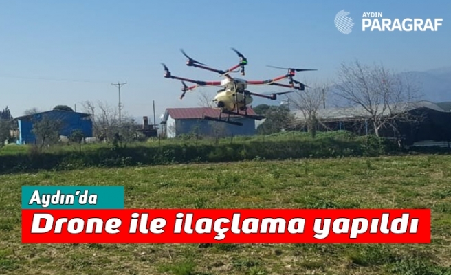 Aydın’da drone ile ilaçlama yapıldı