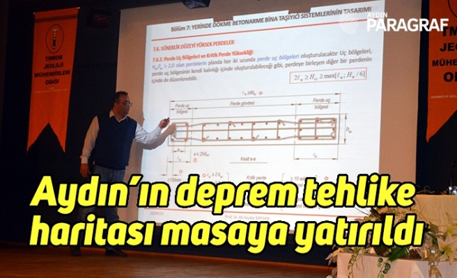 Aydın’ın deprem tehlike haritası masaya yatırıldı