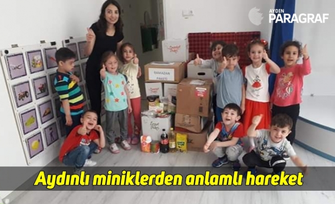 Aydınlı miniklerden anlamlı hareket