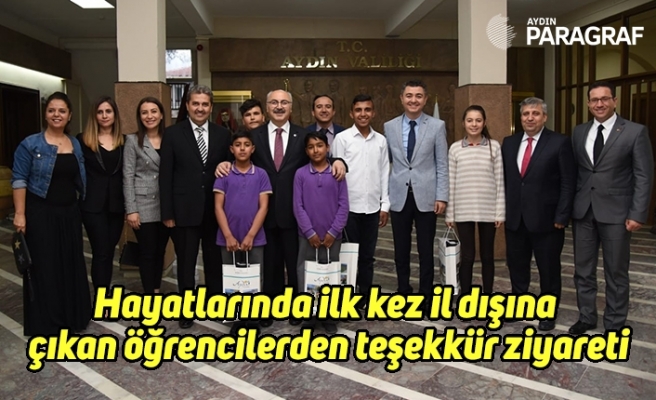 Hayatlarında ilk kez il dışına çıkan öğrencilerden teşekkür ziyareti