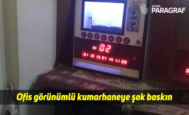 Ofis görünümlü kumarhaneye şok baskın