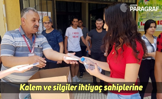 Kalem ve silgiler ihtiyaç sahiplerine
