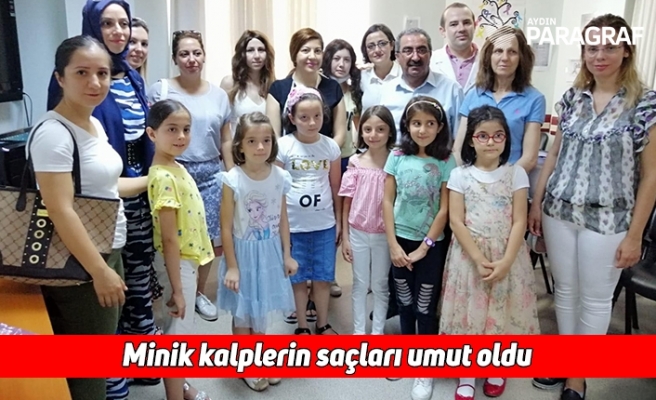 Minik kalplerin saçları umut oldu