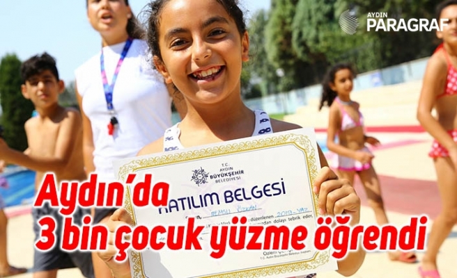 Aydın’da 3 bin çocuk yüzme öğrendi