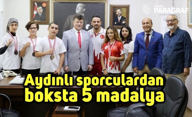 Aydınlı sporculardan boksta 5 madalya