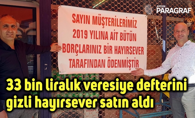 Bakkalın 33 bin liralık veresiye defterini gizli hayırsever satın aldı