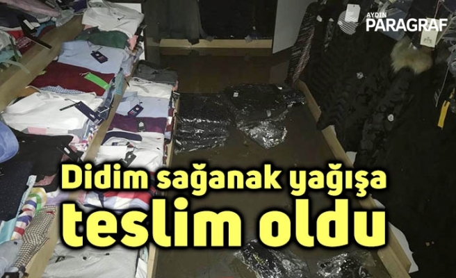 Didim sağanak yağışa teslim oldu