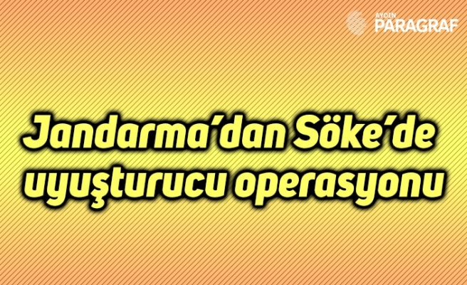 Jandarma’dan Söke’de uyuşturucu operasyonu