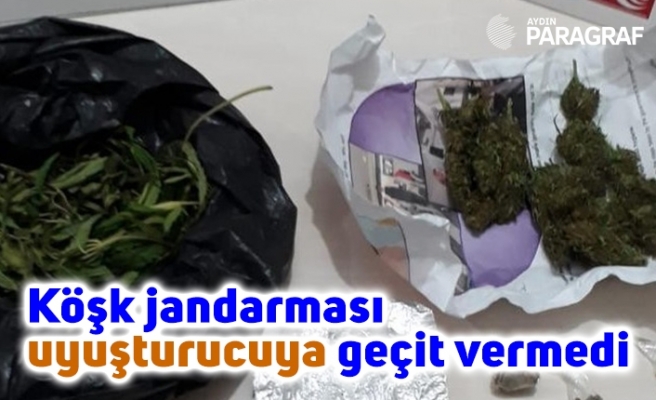 Köşk jandarması uyuşturucuya geçit vermedi