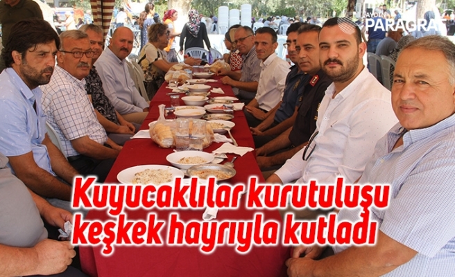 Kuyucaklılar kurutuluşu keşkek hayrıyla kutladı
