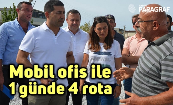Mobil ofis ile 1 günde 4 rota