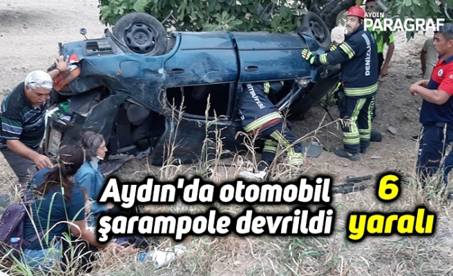 Aydın'da otomobil şarampole devrildi: 6 yaralı