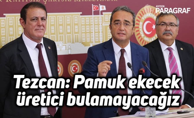 Tezcan: Pamuk ekecek üretici bulamayacağız