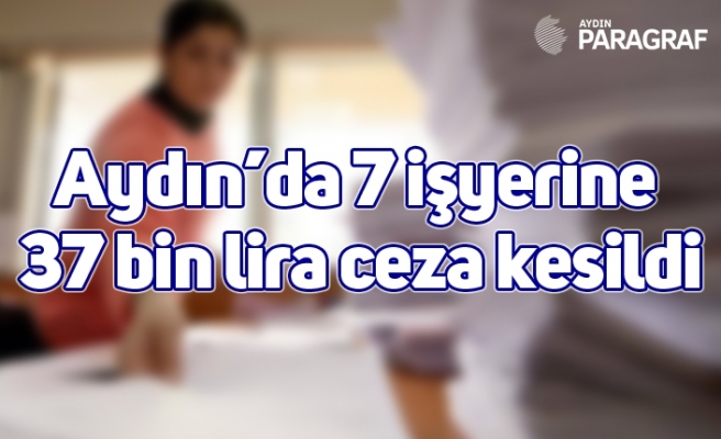 Aydın’da 7 işyerine 37 bin lira ceza kesildi