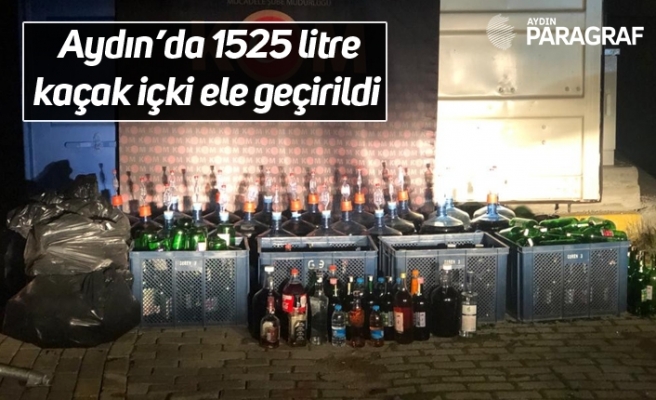 Aydın’da 1525 litre kaçak içki ele geçirildi