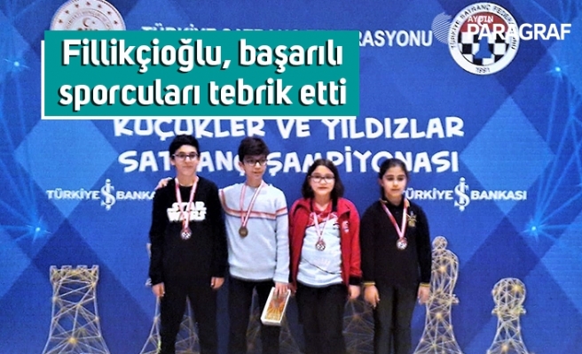 Fillikçioğlu, başarılı sporcuları tebrik etti