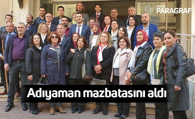 Adıyaman mazbatasını aldı