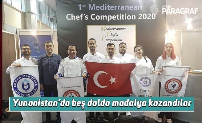 Yunanistan’da beş dalda madalya kazandılar