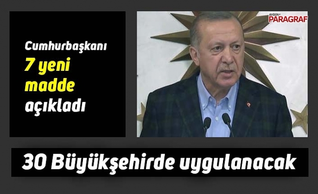 Cumhurbaşkanı 7 yeni madde açıkladı