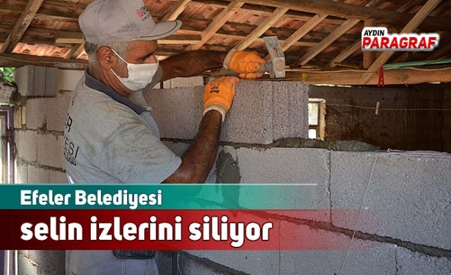 Efeler Belediyesi selin izlerini siliyor