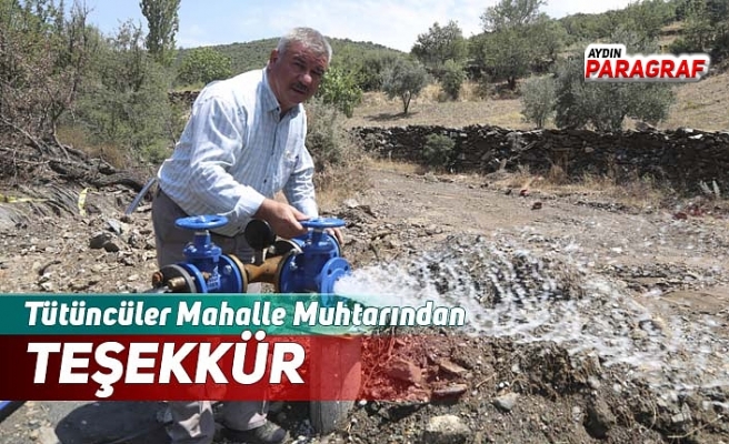 Tütüncüler Mahalle Muhtarından TEŞEKKÜR