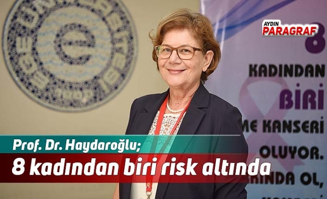 Prof. Dr. Haydaroğlu; 8 kadından biri risk altında