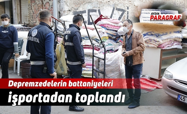 Depremzedelerin battaniyeleri işportadan toplandı