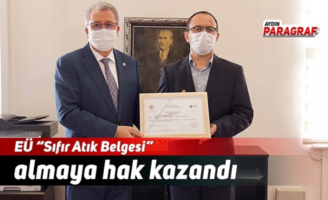 EÜ “Sıfır Atık Belgesi” almaya hak kazandı