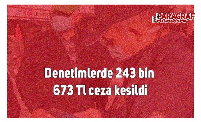 Denetimlerde 243 bin 673 tl ceza kesildi