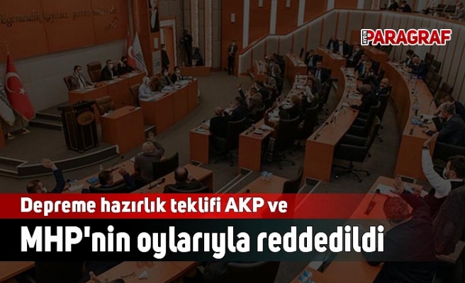 Depreme hazırlık teklifi AKP ve MHP'nin oylarıyla reddedildi
