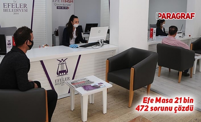 Efe Masa 21 bin 472 sorunu çözdü
