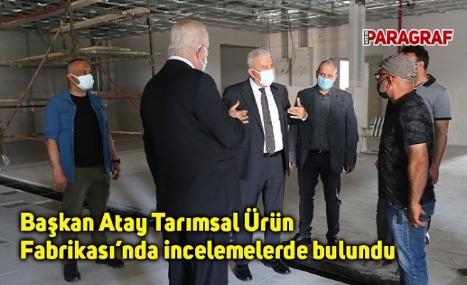 Başkan Atay Tarımsal Ürün Fabrikası’nda incelemelerde bulundu