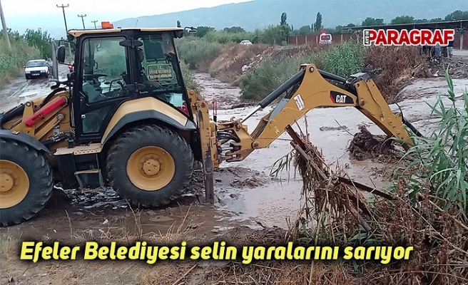 Efeler Belediyesi selin yaralarını sarıyor