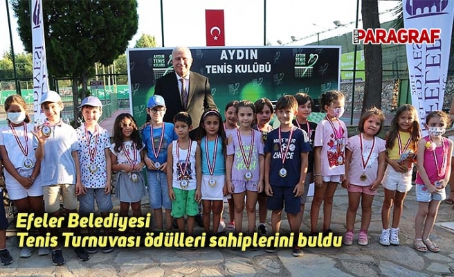 Efeler Belediyesi Tenis Turnuvası ödülleri sahiplerini buldu