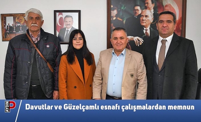 Davutlar ve Güzelçamlı esnafı çalışmalardan memnun