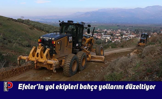 Efeler’in yol ekipleri bahçe yollarını düzeltiyor