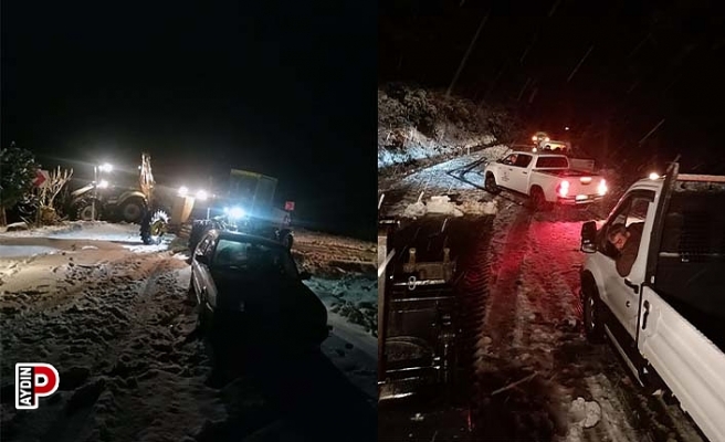 Büyükşehir ekipleri karla mücadele çalışmalarını sürdürüyor