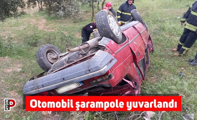 Otomobil şarampole yuvarlandı