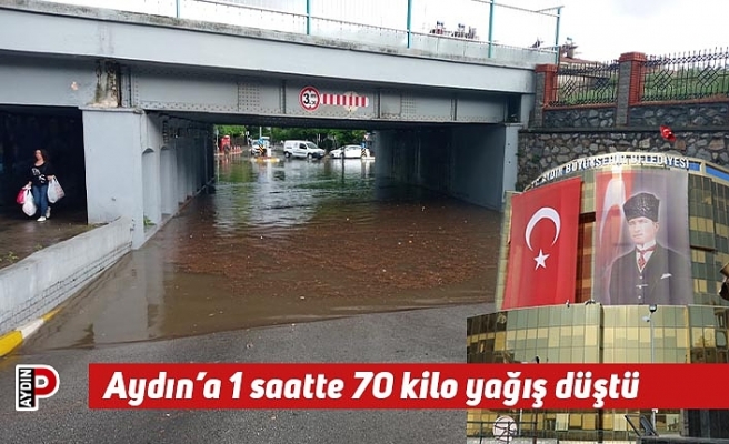 Aydın’a 1 saatte 70 kilo yağış düştü
