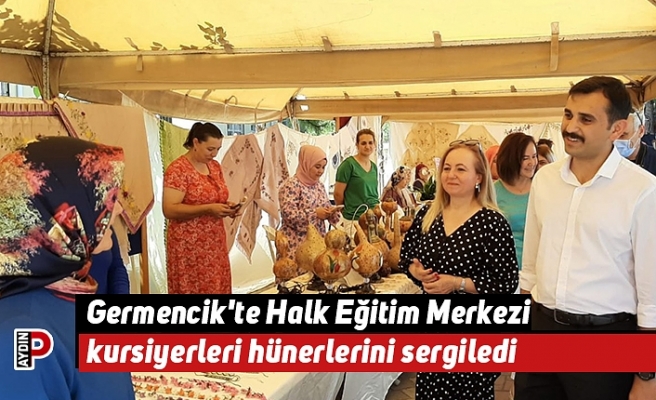 Germencik'te Halk Eğitim Merkezi kursiyerleri hünerlerini sergiledi