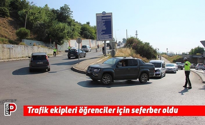 Trafik ekipleri öğrenciler için seferber oldu