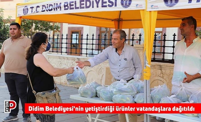 Didim Belediyesi'nin yetiştirdiği ürünler vatandaşlara dağıtıldı
