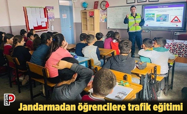 Jandarmadan öğrencilere trafik eğitimi