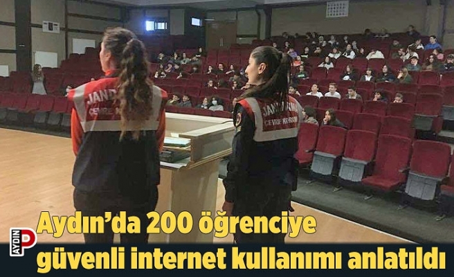 Aydın’da 200 öğrenciye güvenli internet kullanımı anlatıldı