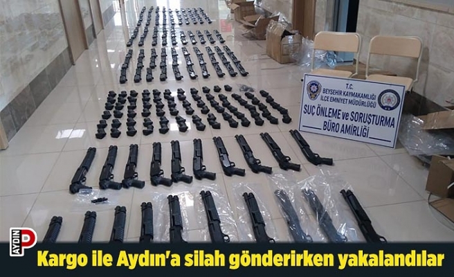 Kargo ile Aydın'a silah gönderirken yakalandılar