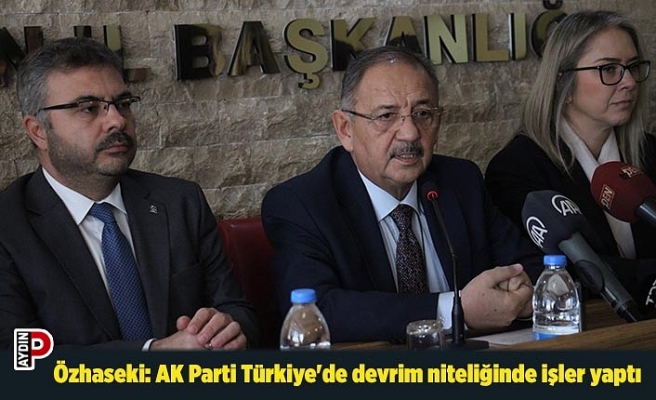 Özhaseki: AK Parti Türkiye'de devrim niteliğinde işler yaptı