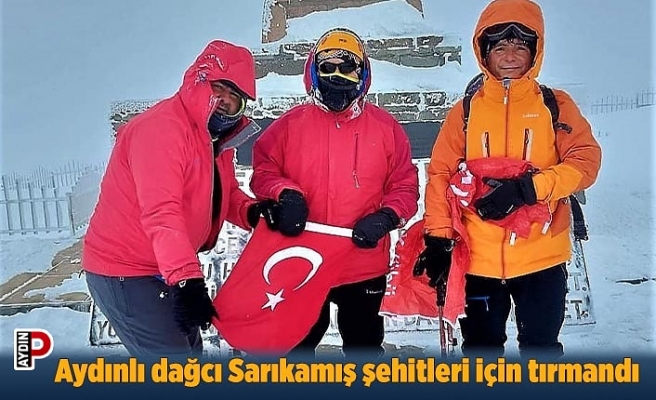Aydınlı dağcı Sarıkamış şehitleri için tırmandı